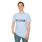 Focus Target Graphic T-Shirt - FOCUS with Red Crosshair Motivational Tee