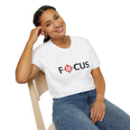 Focus Target Graphic T-Shirt - FOCUS with Red Crosshair Motivational Tee