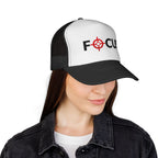 FOCUS Target Trucker Hat — Embroidered Aim & Motivation Cap