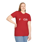 Focus Target Graphic T-Shirt - FOCUS with Red Crosshair Motivational Tee