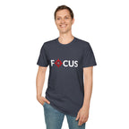 Focus Target Graphic T-Shirt - FOCUS with Red Crosshair Motivational Tee