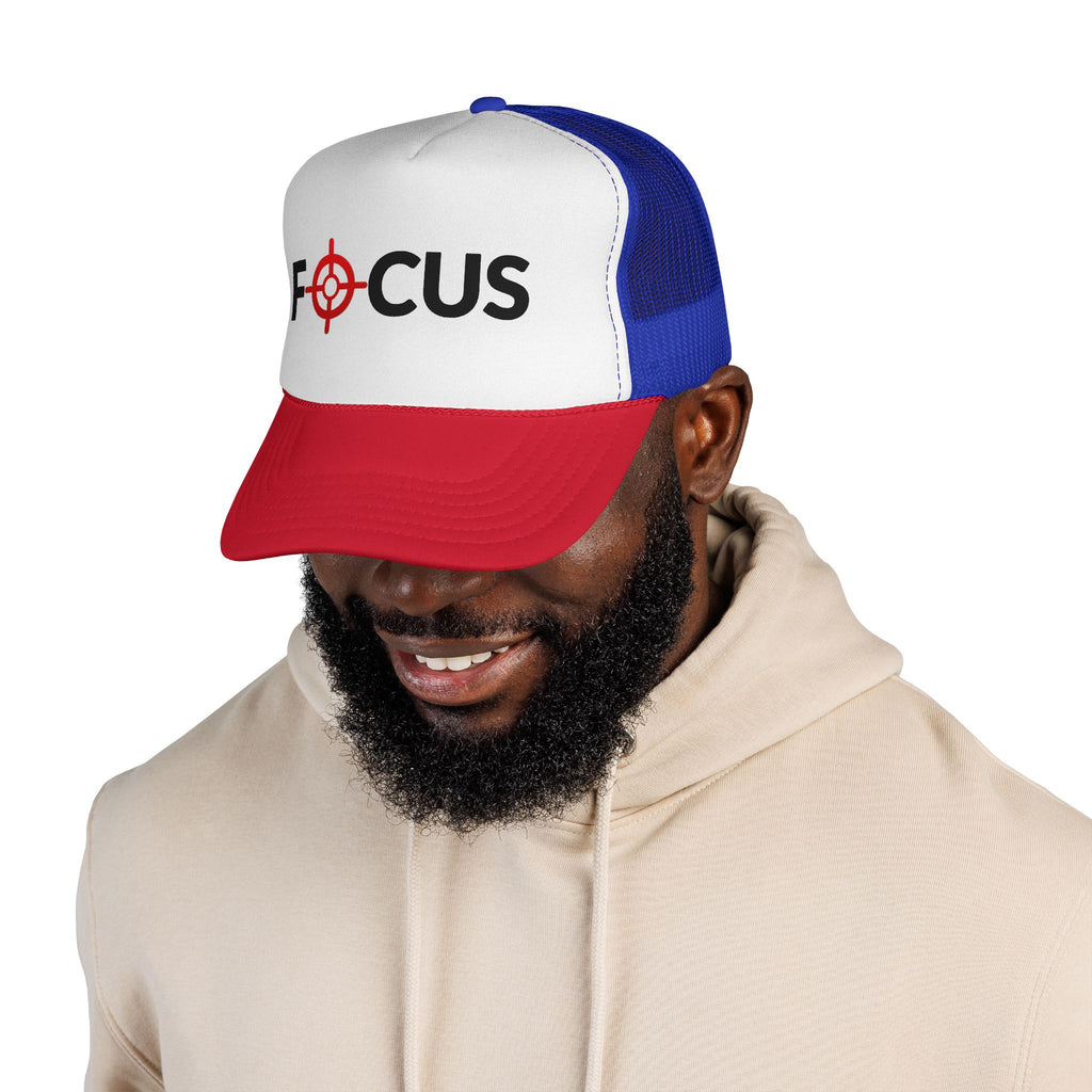 FOCUS Target Trucker Hat — Embroidered Aim & Motivation Cap