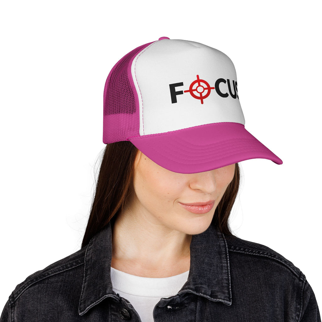 FOCUS Target Trucker Hat — Embroidered Aim & Motivation Cap