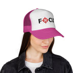 FOCUS Target Trucker Hat — Embroidered Aim & Motivation Cap