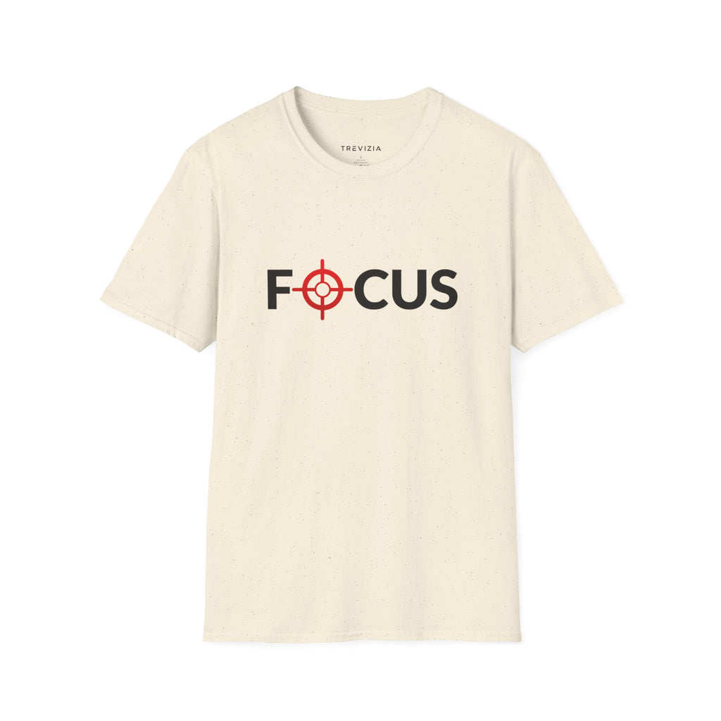 Focus Target Graphic T-Shirt - FOCUS with Red Crosshair Motivational Tee