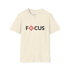 Focus Target Graphic T-Shirt - FOCUS with Red Crosshair Motivational Tee