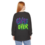 Game Over Graphic Sweatshirt for Women – Trendy Streetwear Casual Long Sleeve Shirt