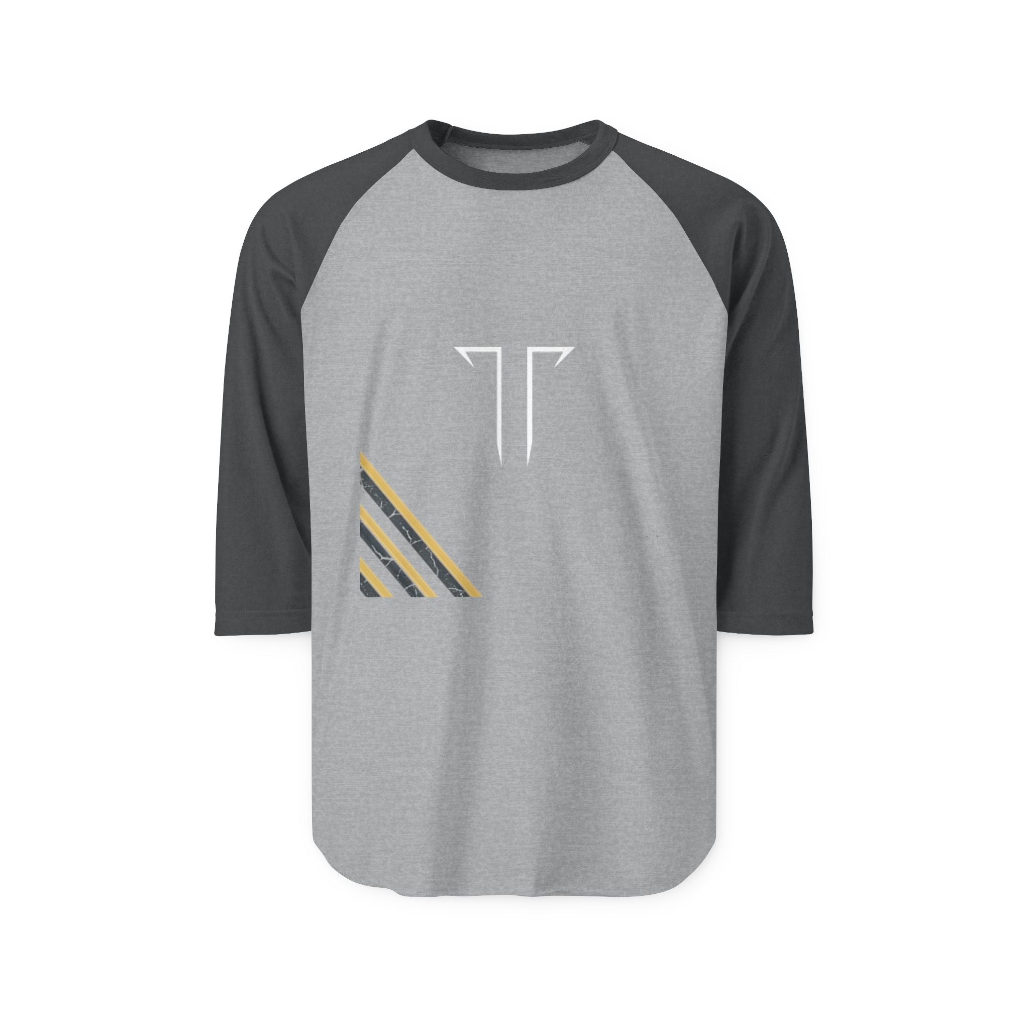 Unisex Raglan 3/4 Sleeve Baseball Tee - Minimalist Geometric Graphic T-Shirt for Men & Women