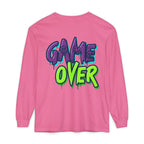 Game Over Graphic Sweatshirt for Women – Trendy Streetwear Casual Long Sleeve Shirt