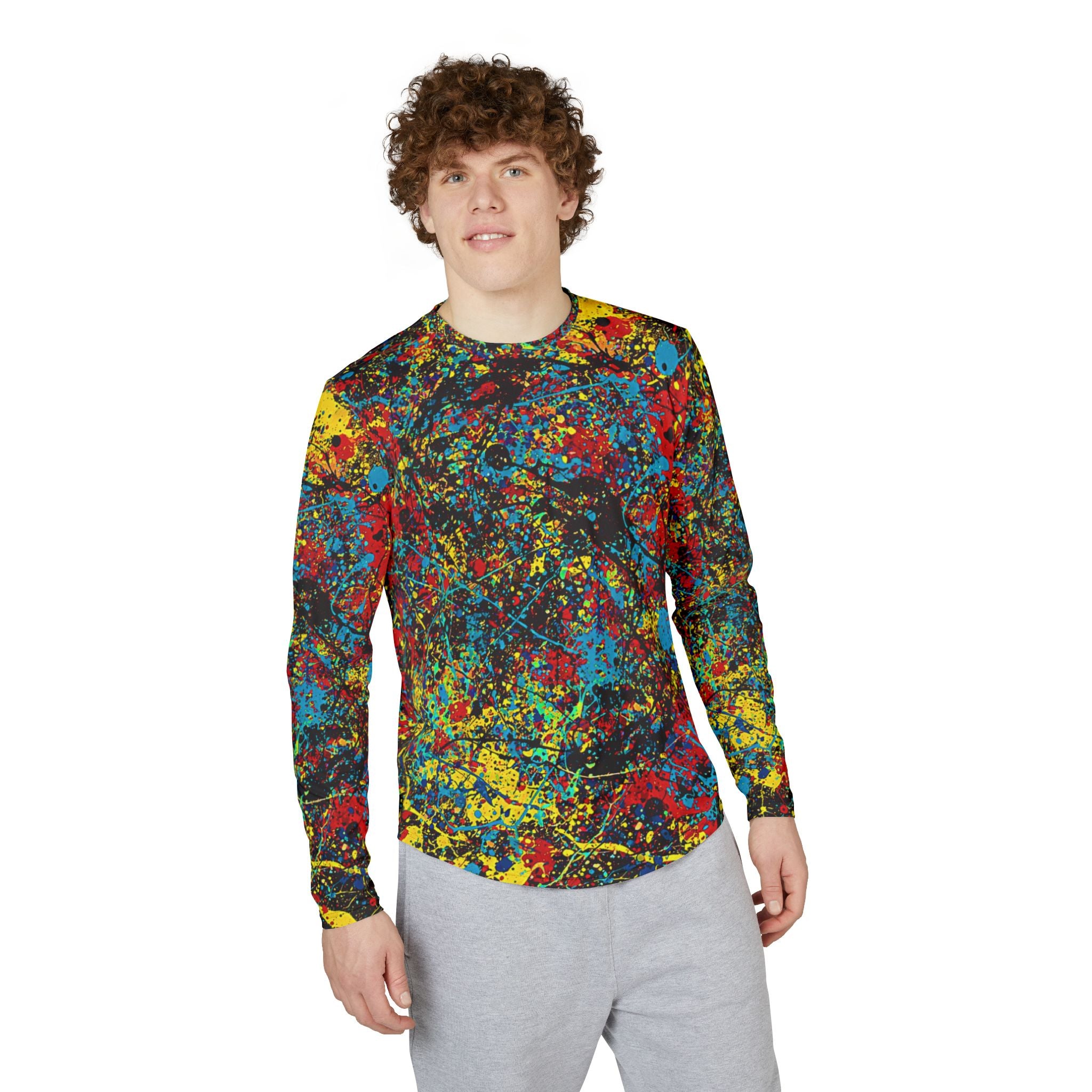 Abstract Paint Splatter Unisex Full Print Long Sleeve T Shirt
