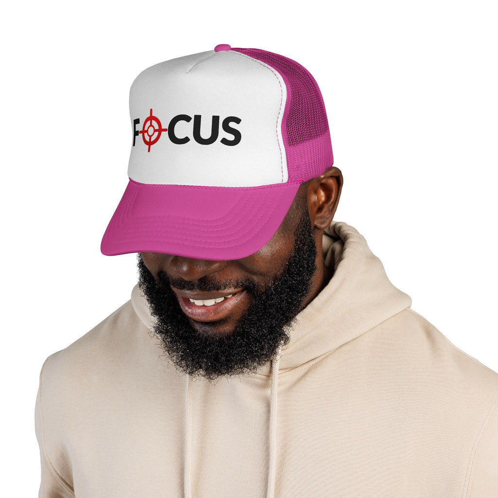 FOCUS Target Trucker Hat — Embroidered Aim & Motivation Cap