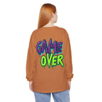 Game Over Graphic Sweatshirt for Women – Trendy Streetwear Casual Long Sleeve Shirt