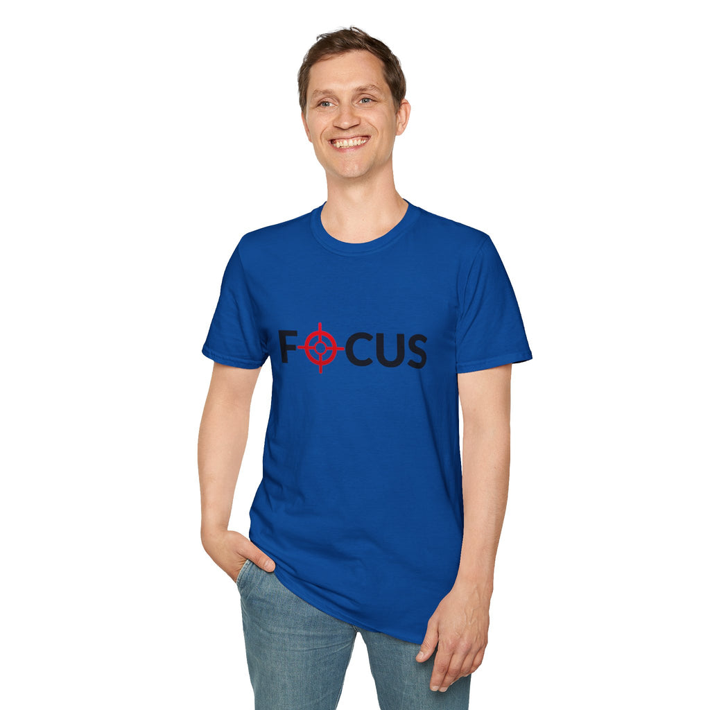 Focus Target Graphic T-Shirt - FOCUS with Red Crosshair Motivational Tee