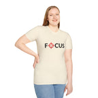Focus Target Graphic T-Shirt - FOCUS with Red Crosshair Motivational Tee