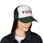 FOCUS Target Trucker Hat — Embroidered Aim & Motivation Cap