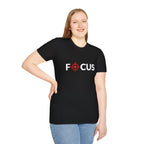 Focus Target Graphic T-Shirt - FOCUS with Red Crosshair Motivational Tee