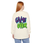 Game Over Graphic Sweatshirt for Women – Trendy Streetwear Casual Long Sleeve Shirt