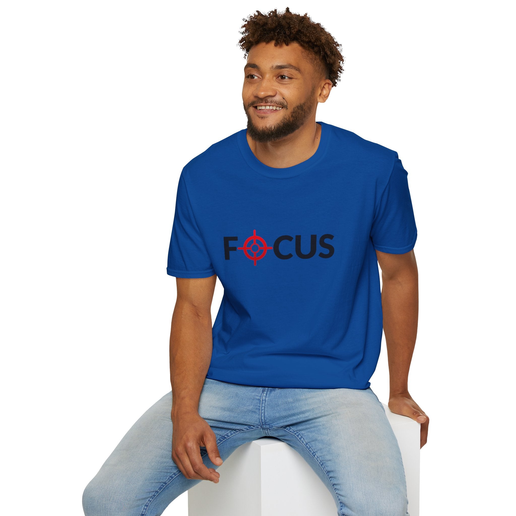 Focus Target Graphic T-Shirt - FOCUS with Red Crosshair Motivational Tee