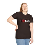 Focus Target Graphic T-Shirt - FOCUS with Red Crosshair Motivational Tee