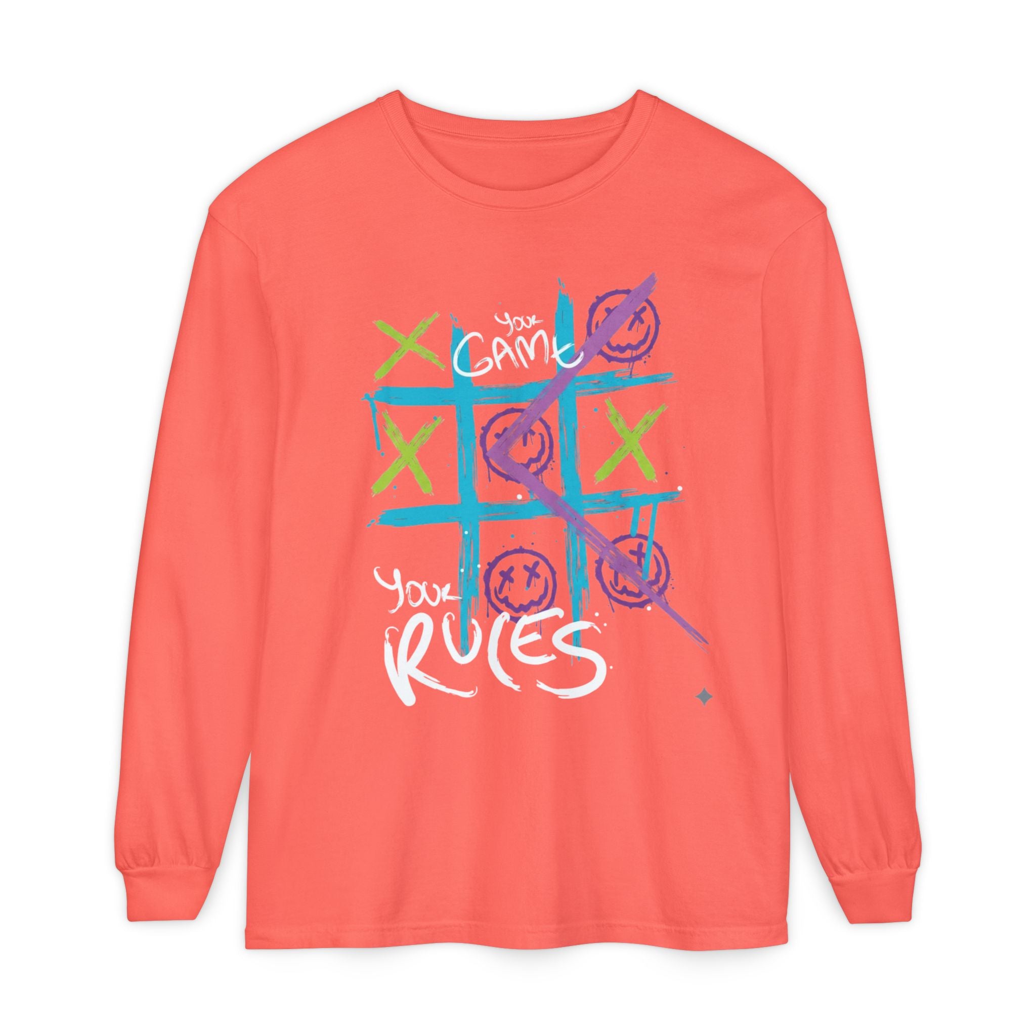 Game Over Graphic Sweatshirt for Women – Trendy Streetwear Casual Long Sleeve Shirt