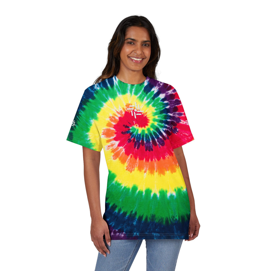 Trevizia Signature Oversized Unisex Tie Dye Tee - Embroidered Urban Streetwear Graphic T-Shirt