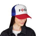 FOCUS Target Trucker Hat — Embroidered Aim & Motivation Cap