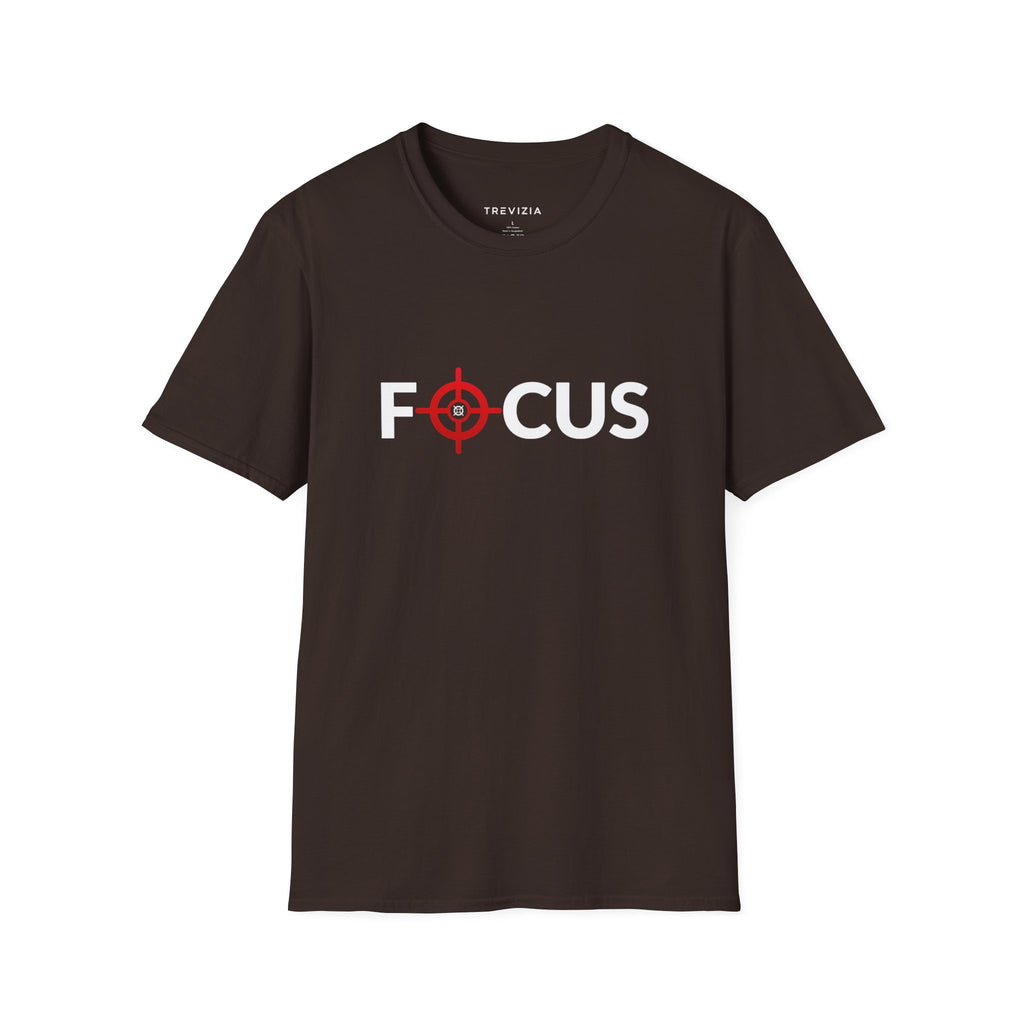 Focus Target Graphic T-Shirt - FOCUS with Red Crosshair Motivational Tee