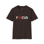 Focus Target Graphic T-Shirt - FOCUS with Red Crosshair Motivational Tee