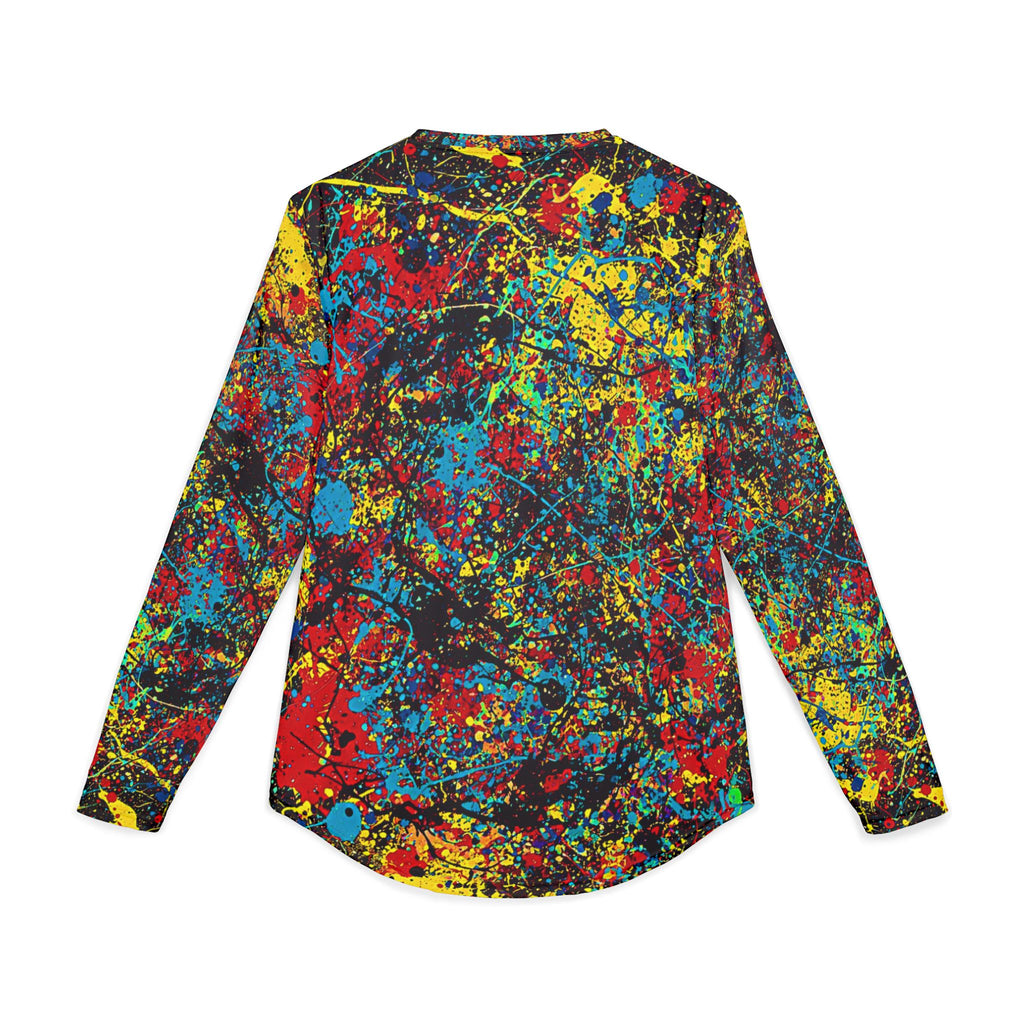 Abstract Paint Splatter Unisex Full Print Long Sleeve T Shirt