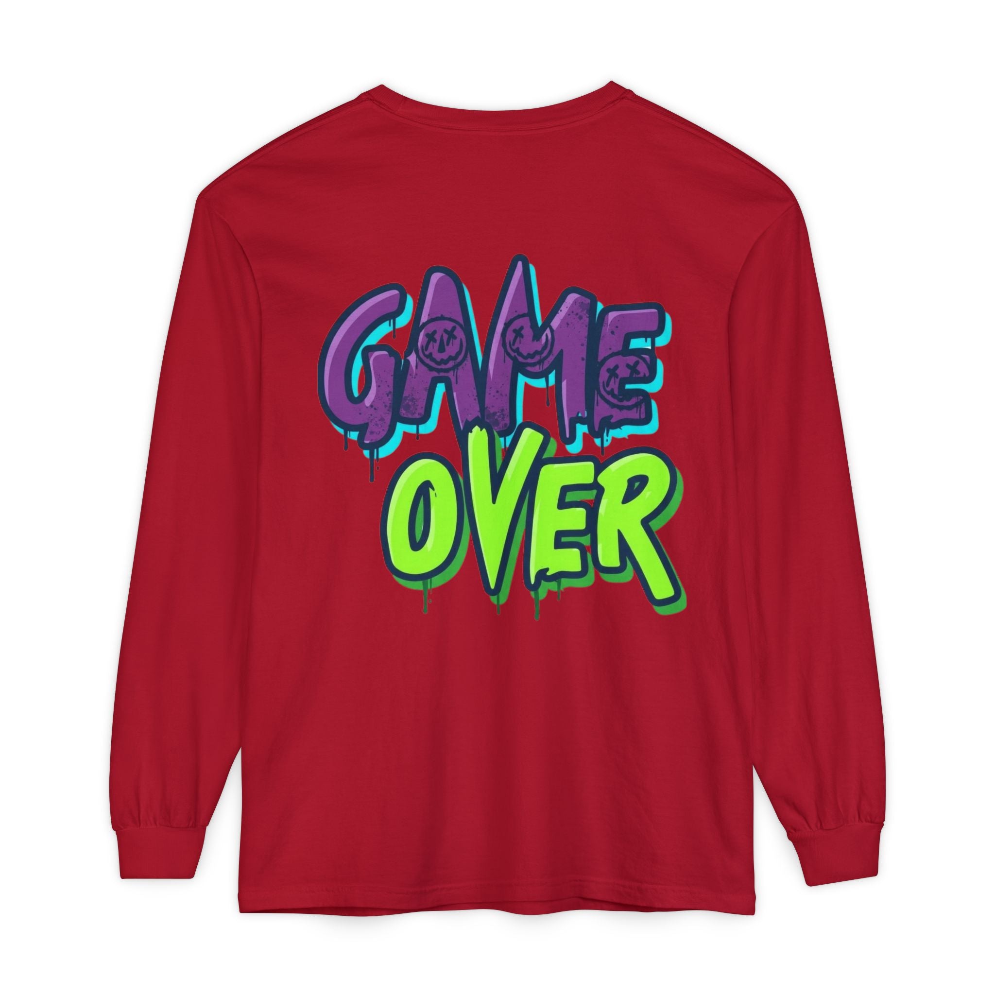 Game Over Graphic Sweatshirt for Women – Trendy Streetwear Casual Long Sleeve Shirt