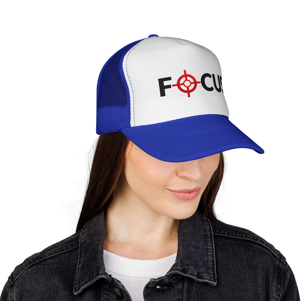 FOCUS Target Trucker Hat — Embroidered Aim & Motivation Cap