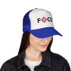 FOCUS Target Trucker Hat — Embroidered Aim & Motivation Cap