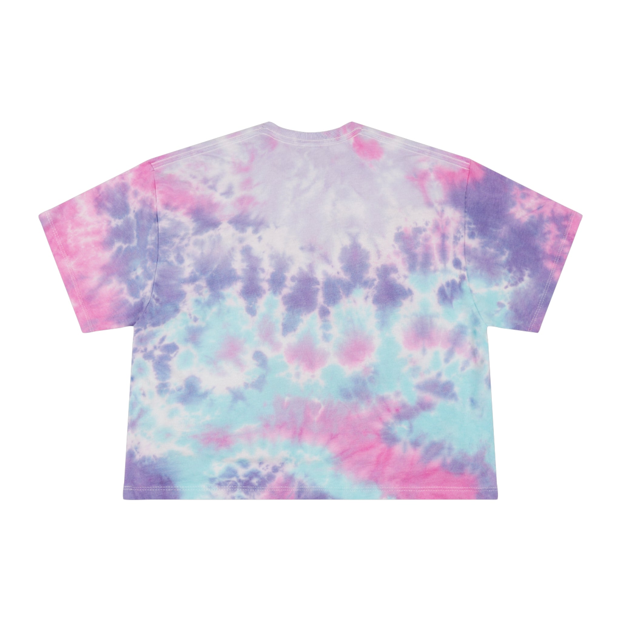 Slay All Day Tie Dye Crop Top - Women's Pastel Graphic Crop Tee