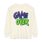 Game Over Graphic Sweatshirt for Women – Trendy Streetwear Casual Long Sleeve Shirt