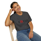 Focus Target Graphic T-Shirt - FOCUS with Red Crosshair Motivational Tee