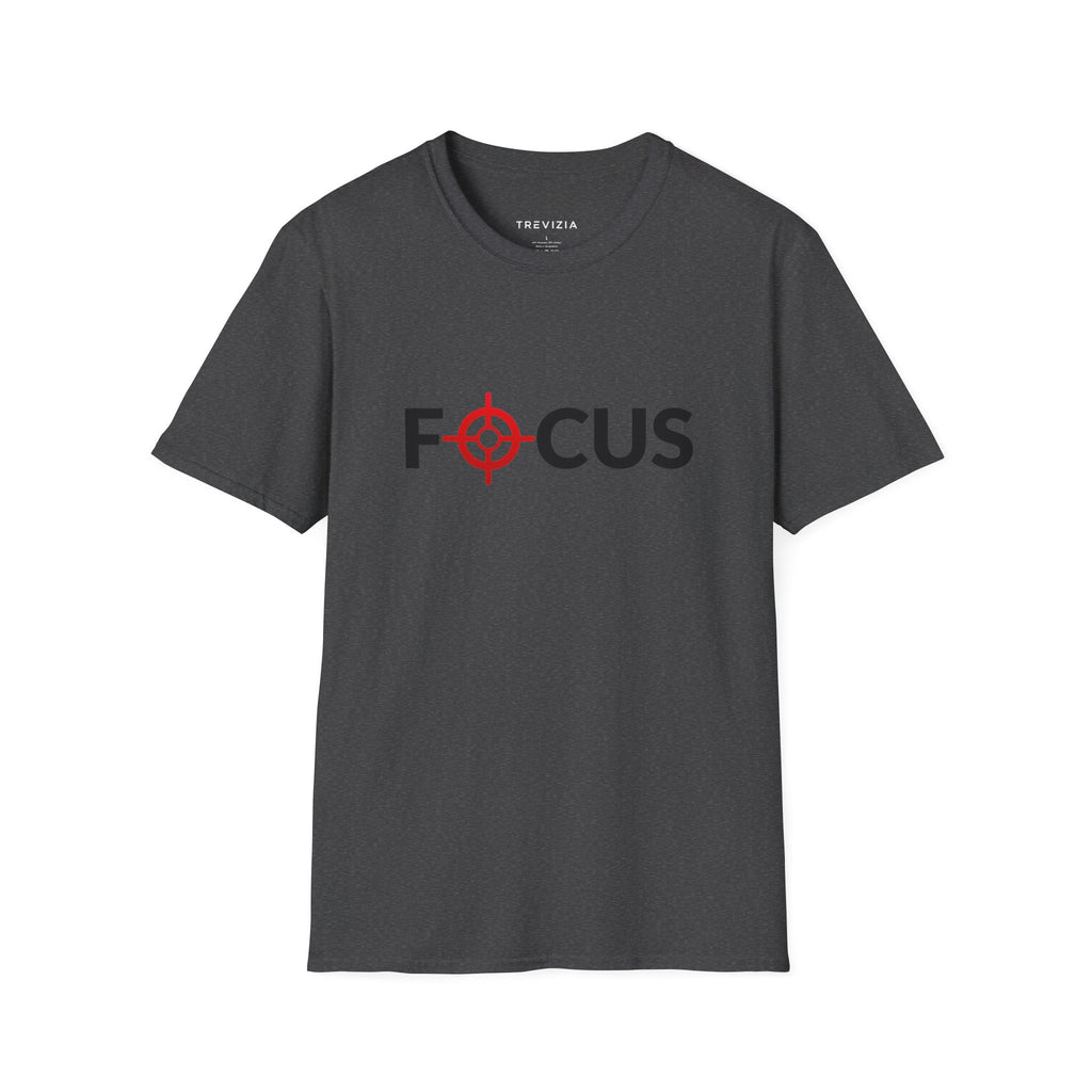 Focus Target Graphic T-Shirt - FOCUS with Red Crosshair Motivational Tee