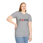 Focus Target Graphic T-Shirt - FOCUS with Red Crosshair Motivational Tee