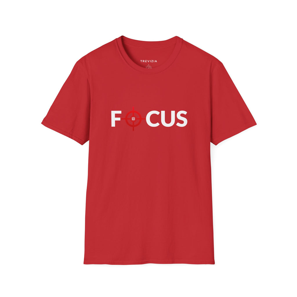 Focus Target Graphic T-Shirt - FOCUS with Red Crosshair Motivational Tee