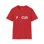 Focus Target Graphic T-Shirt - FOCUS with Red Crosshair Motivational Tee