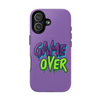 "Game Over" Purple Graffiti Tough Magnetic Case for iPhone 17 Series | Aesthetic Streetwear MagSafe Armor for 17, 17 Air, 17 Pro & 17 Pro Max