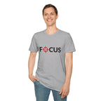 Focus Target Graphic T-Shirt - FOCUS with Red Crosshair Motivational Tee