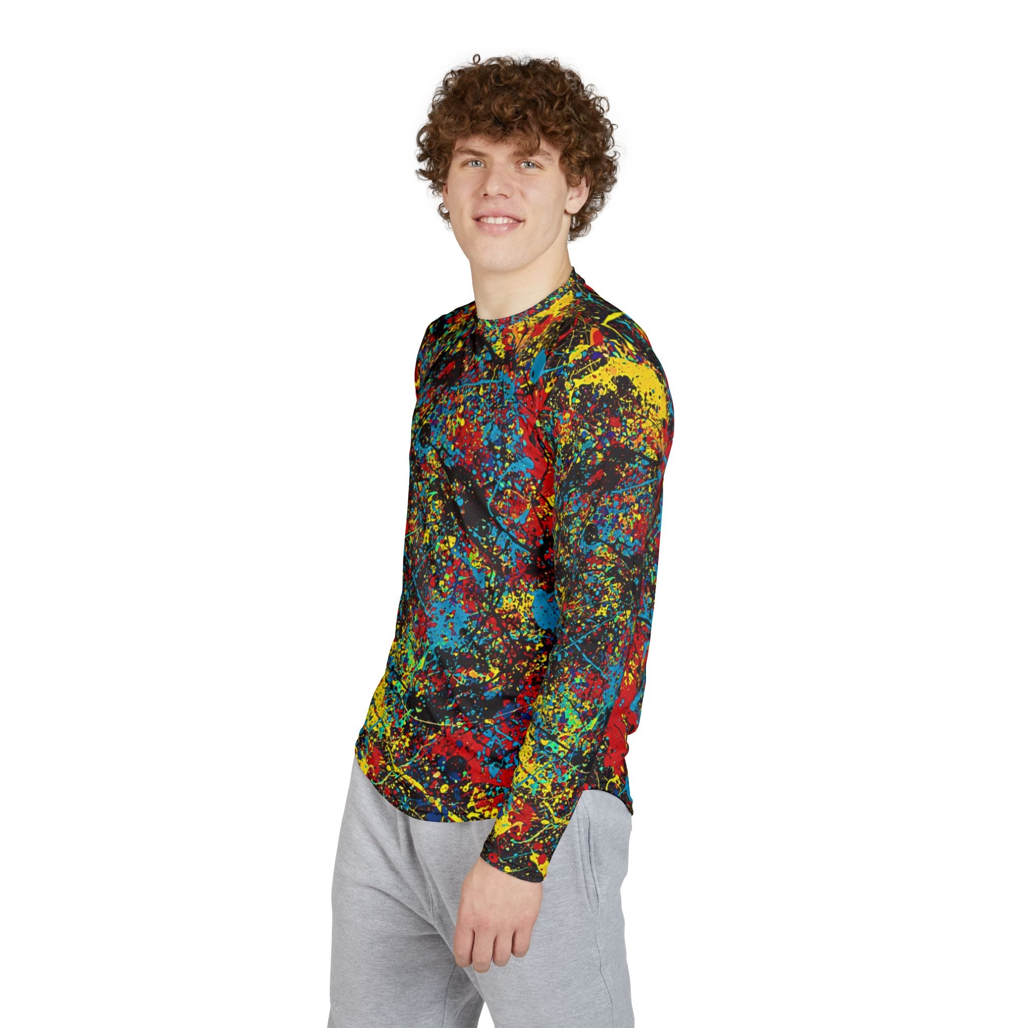 Abstract Paint Splatter Unisex Full Print Long Sleeve T Shirt