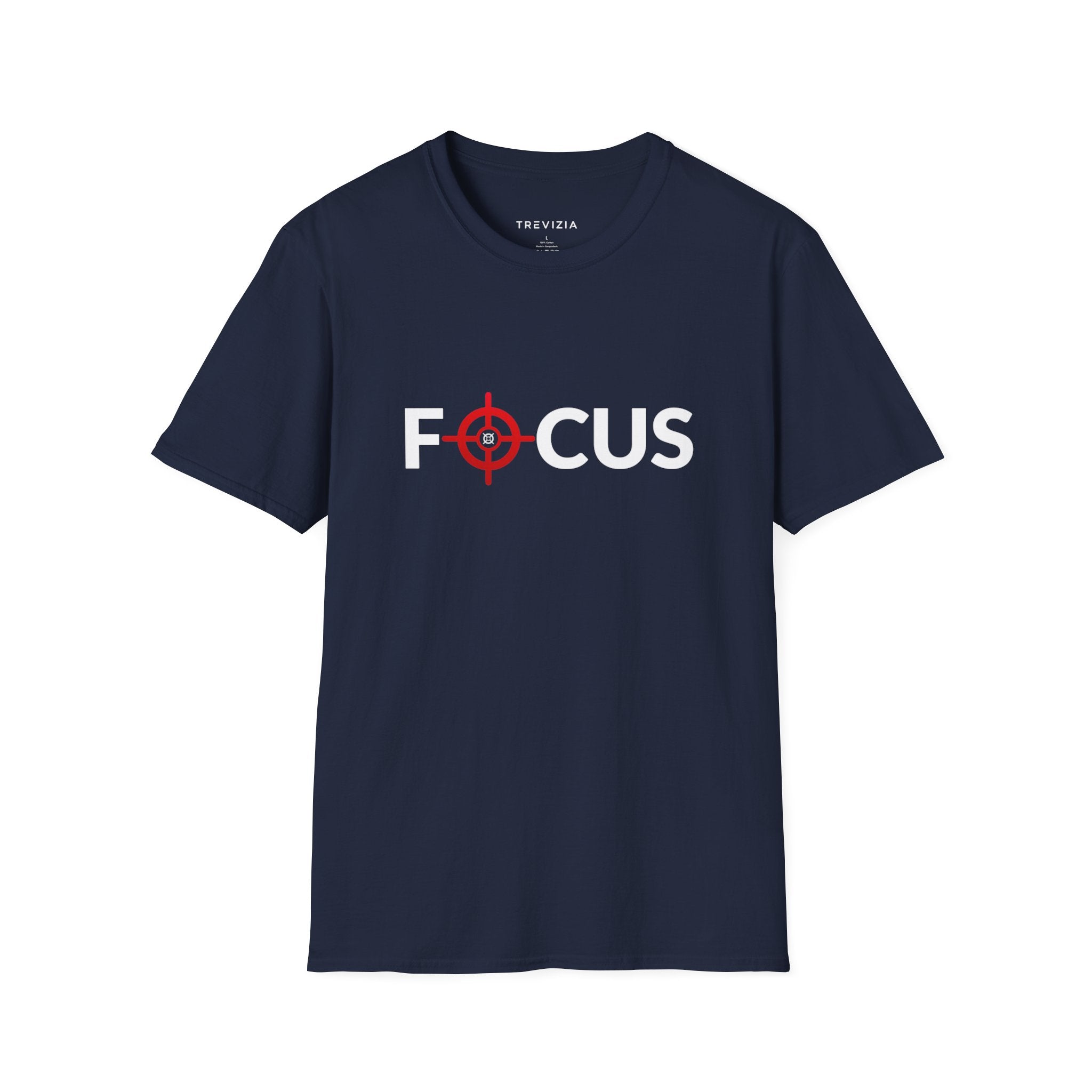 Focus Target Graphic T-Shirt - FOCUS with Red Crosshair Motivational Tee