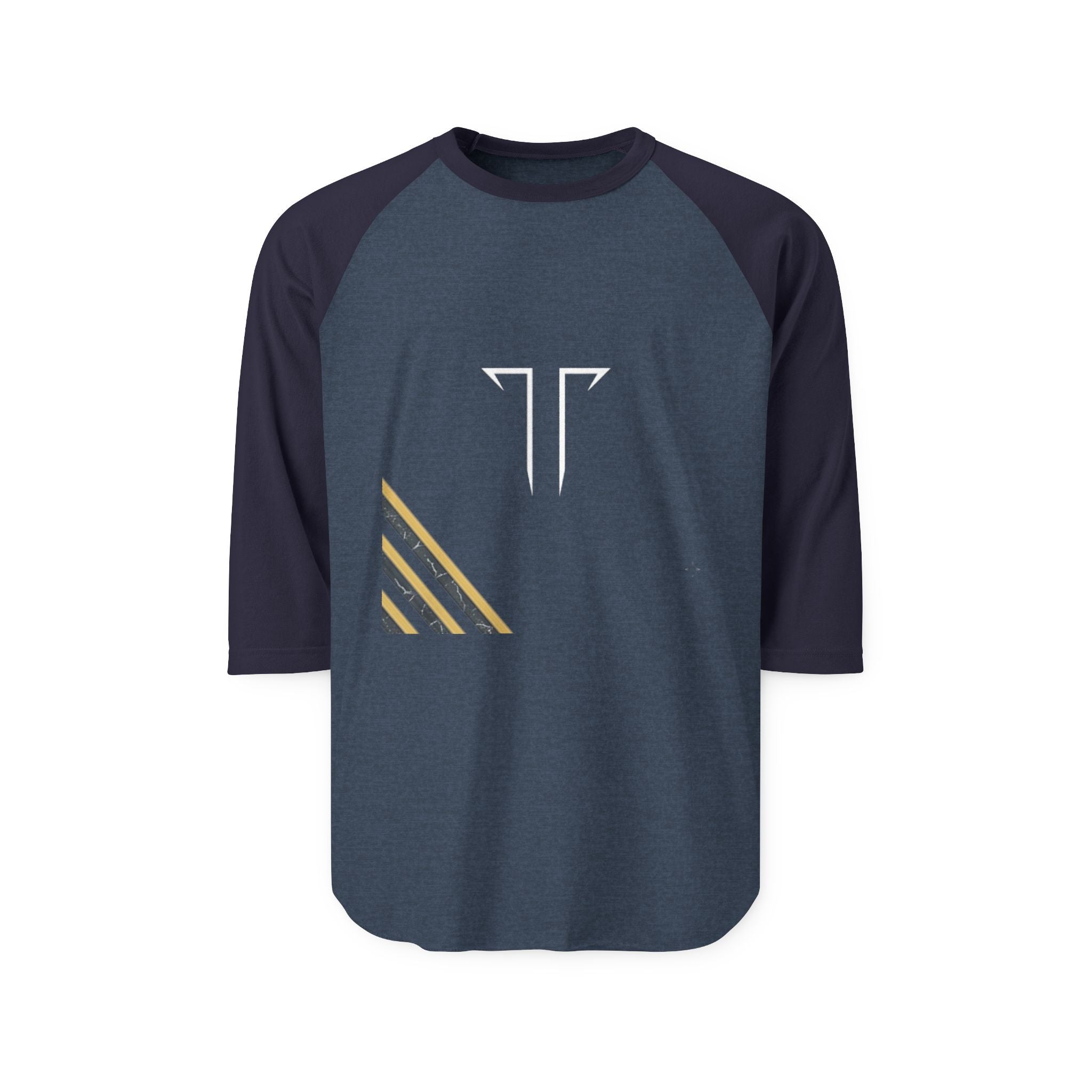 Unisex Raglan 3/4 Sleeve Baseball Tee - Minimalist Geometric Graphic T-Shirt for Men & Women
