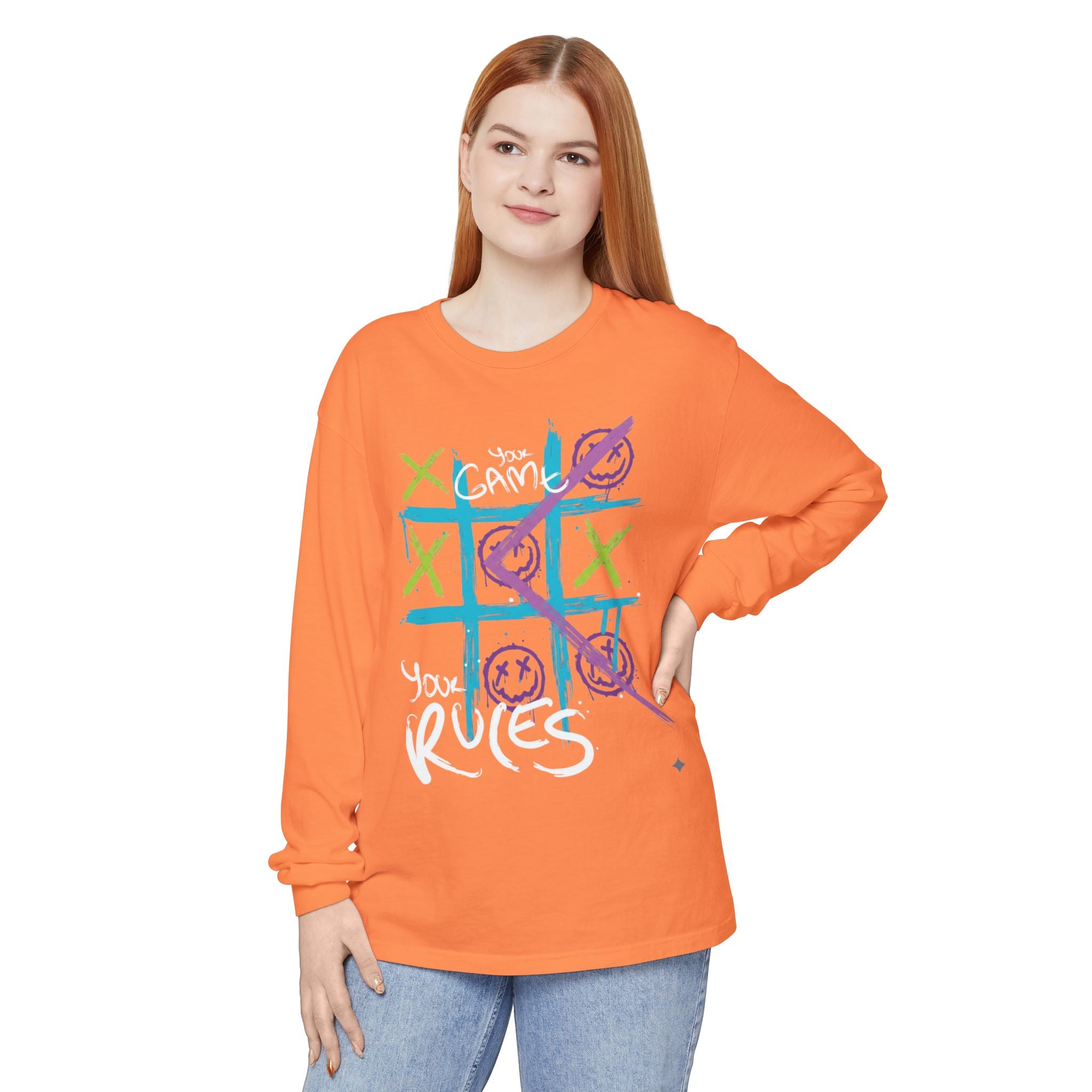 Game Over Graphic Sweatshirt for Women – Trendy Streetwear Casual Long Sleeve Shirt