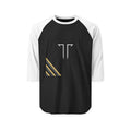 Unisex Raglan 3/4 Sleeve Baseball Tee - Minimalist Geometric Graphic T-Shirt for Men & Women