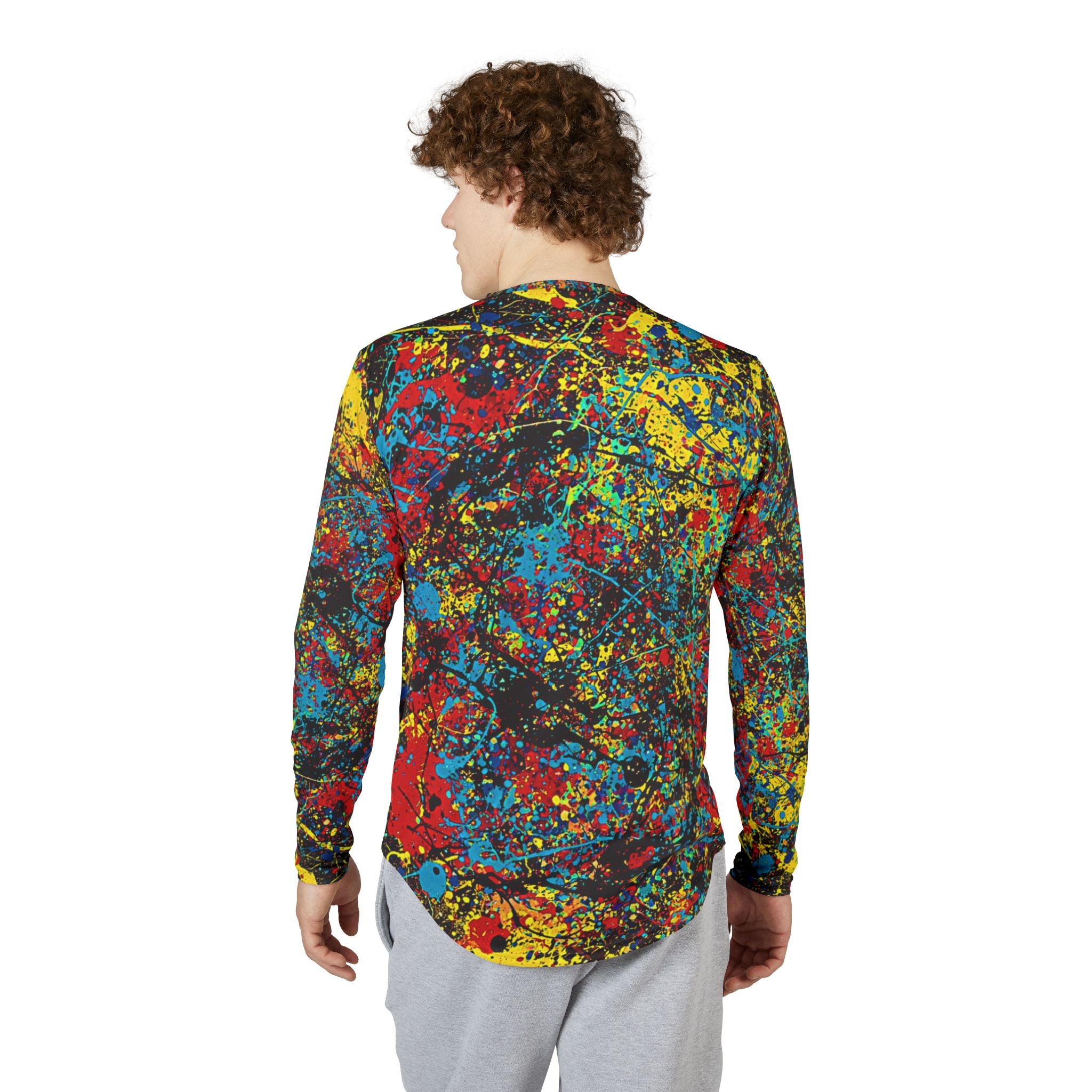 Abstract Paint Splatter Unisex Full Print Long Sleeve T Shirt