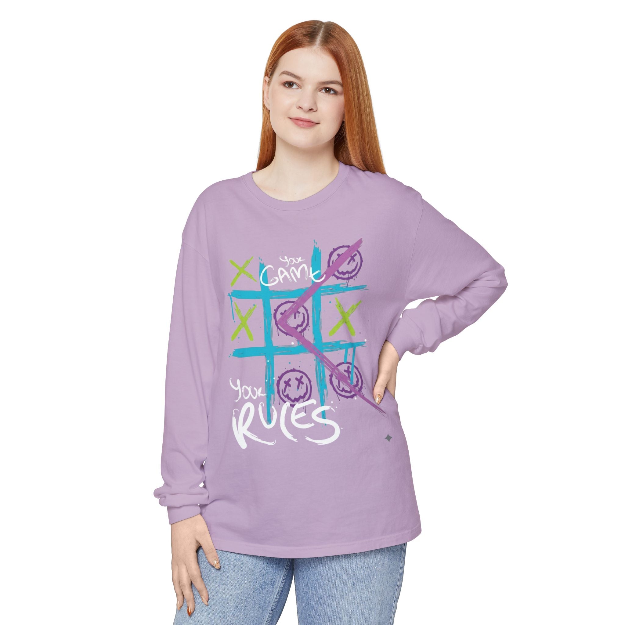 Game Over Graphic Sweatshirt for Women – Trendy Streetwear Casual Long Sleeve Shirt