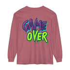 Game Over Graphic Sweatshirt for Women – Trendy Streetwear Casual Long Sleeve Shirt