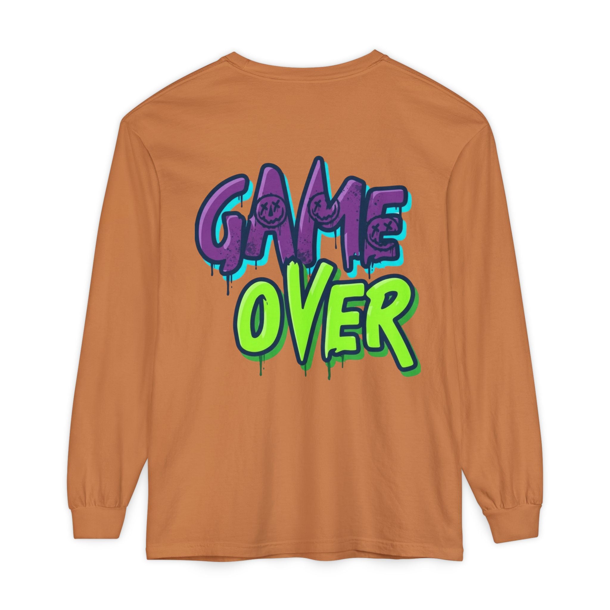 Game Over Graphic Sweatshirt for Women – Trendy Streetwear Casual Long Sleeve Shirt